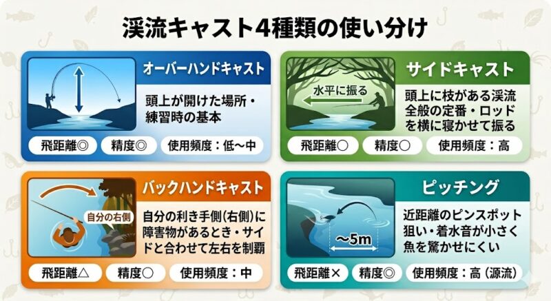 渓流ルアー キャスト