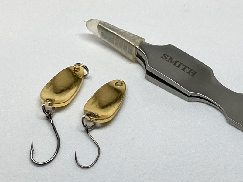 カワムツルアー用のフックサイズ比較：標準フックと交換用#14シングルフック